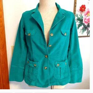 Sundance Teal Blue Green Corduroy Jacket Blazer Size Small